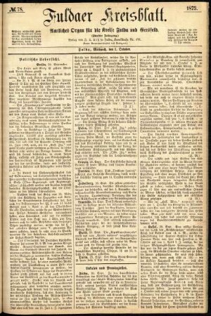 Ausgabe vom Mittwoch, den 01. Oktober 1873.
