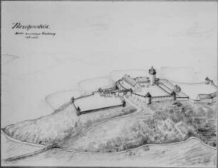 Schloß Purschenstein : Schloß Purschenstein, Zeichnung, Rekonstruktion