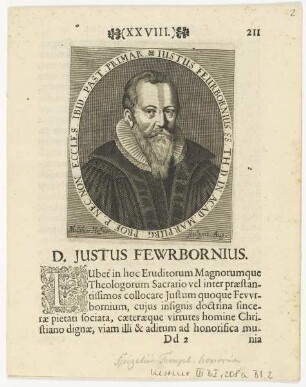 Bildnis des Iustus Feurbornius