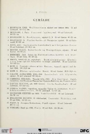 I. Teil: Gemälde (Nr. 1-115)