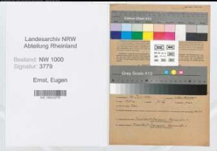 Entnazifizierung Eugen Ernst, geb. 18.07.1899 (Bankprokurist)