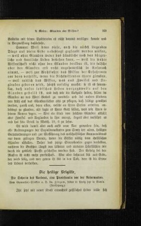 ¬Die¬ heilige Brigitte : die Seherin des Nordens, eine Protestantin vor der Reformation ; (Fortsetzung)