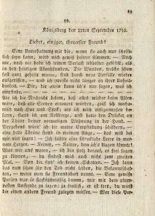 10. Königsberg den 22ten September 1795.