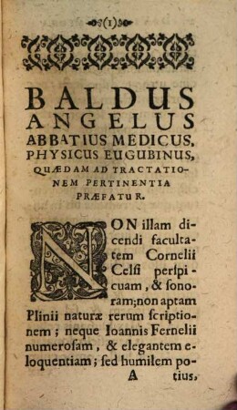 Baldi Angeli Abbatii Med: Physici Eugubini De Admirabili Viperae natura & de mirificis ejusdem Facultatibus