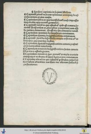 Hec sunt capitula in sequentem libellum.