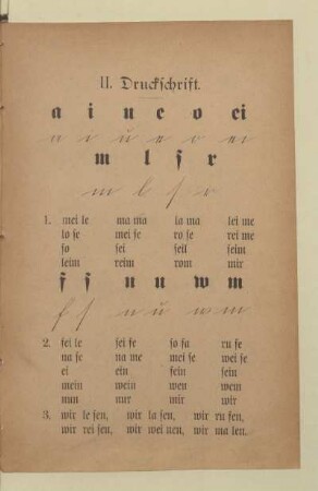 II. Druckschrift