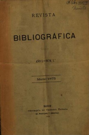 Revista bibliográfica. 1. 1873,3