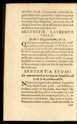 Sententia Laurentii Vallae.