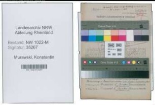 Entnazifizierung Konstantin Murawski , geb. 04.12.1902 (Beamter)