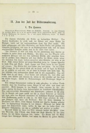 II. Aus der Zeit der Völkerwanderung