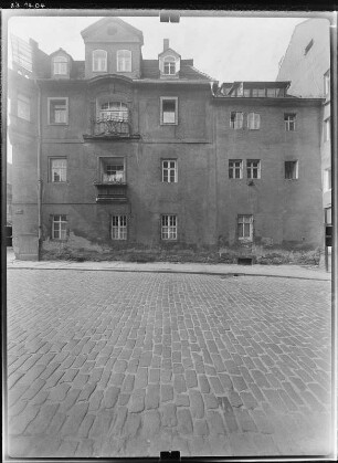 Pirna-Altstadt, Lange Straße 10. Wohnhaus (1730). Straßenfront (Badergasse)