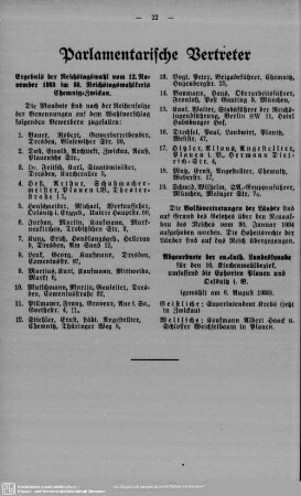 Parlamentarische Vertreter