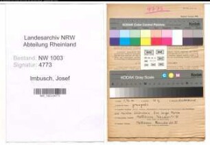 Entnazifizierung Josef Imbusch , geb. 11.01.1896 (Fahrer)