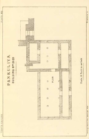 Plate XXI. Pankuliya. Building No. 19-20. Plan.