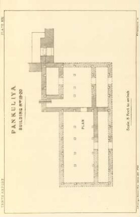 Plate XXI. Pankuliya. Building No. 19-20. Plan.