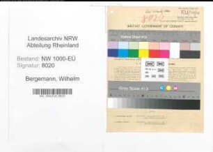 Entnazifizierung Wilhelm Bergemann, geb. 16.10.1902 (Verwaltungsinspektor)
