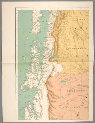 Mapa De La República Argentina Y De Los Paises Limitrofes : II. Parte Del Sud