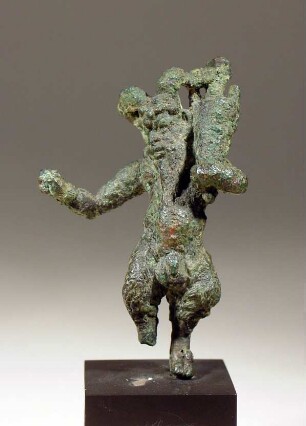 Römische Statuette des Pan mit Amphora