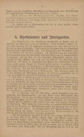 5. Spekulanten und Intriganten