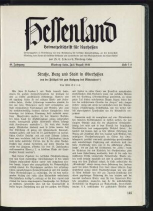 Heft 7/8, Juli/August 1938