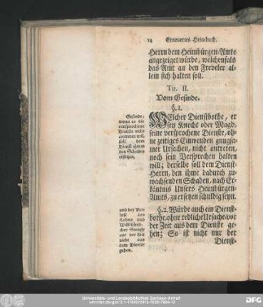 Tit. II. Vom Gesinde.