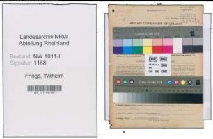 Entnazifizierung Wilhelm Frings , geb. 15.04.1901 (Kaufmann)