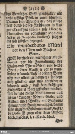 Ein wunderbares Mittel vor dem Nirn und Blasen-Stein