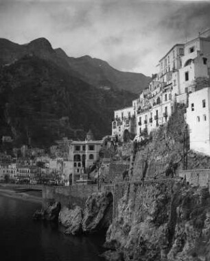 Amalfi. Teilansicht des Stadtkerns