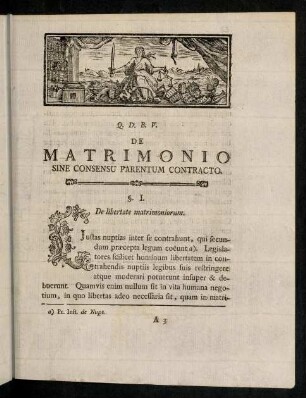 5-14, §. I. De libertate matrimoniorum. - §. V. Exceptiones a regula.