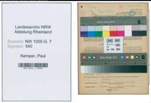 Entnazifizierung Paul Kemper , geb. 25.06.1906 (Ingenieur)