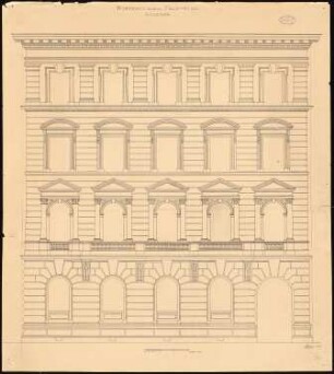 Wohnhaus Falk-Ring, Mainz: Ansicht Fassade 1:25