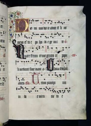 Zierinitiale: D(ominus dixit); Cadellen
