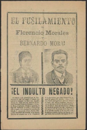 El fusilamiento de Florencio Morales y Bernardo Mora