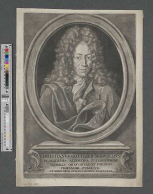 Christianvs Gottlieb Schwarzivs : In Academia Aldorfina Philosophiae Moralis Oratoriae Et Poeseos Professor Pvblicvs. Et Noricorvm Beneficiariorvm Inspector