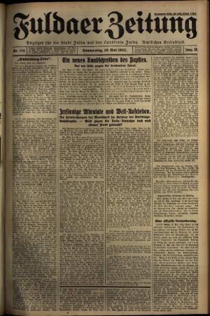 Ausgabe vom Donnerstag, den 19. Mai 1932.