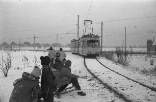 Albtalbahn im Winter.