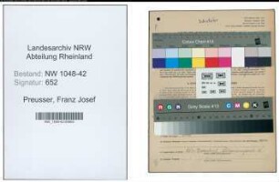 Entnazifizierung Franz Josef Preusser , geb. 18.03.1903 (Feinmechaniker)