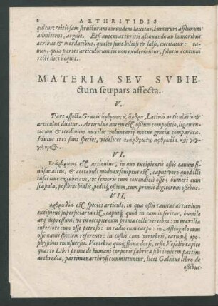 Materia Seu Subiectum seu pars affecta.