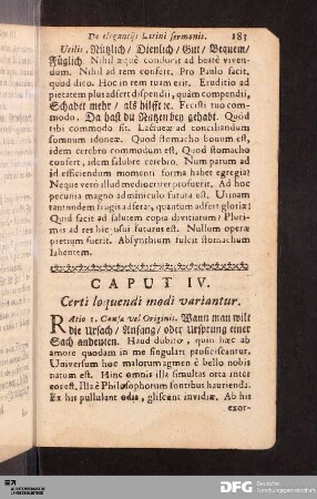Caput IV. Certi loquendi modi variantur.