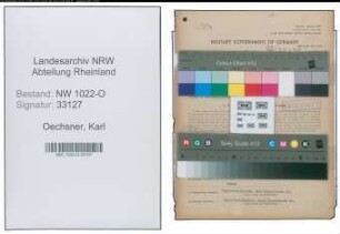 Entnazifizierung Karl Oechsner , geb. 04.04.1892 (Metzger)