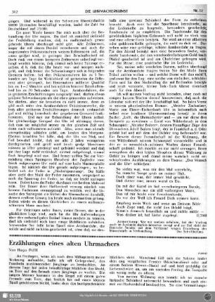 Erzählungen eines alten Uhrmachers (Schluß)