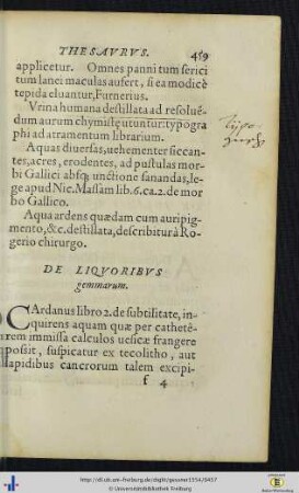 De liquoribus gemmarum.