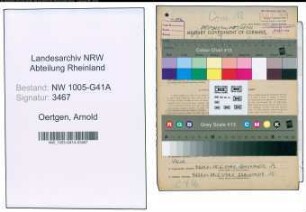 Entnazifizierung Arnold Oertgen , geb. 24.09.1908 (Kriminalsekretaer)