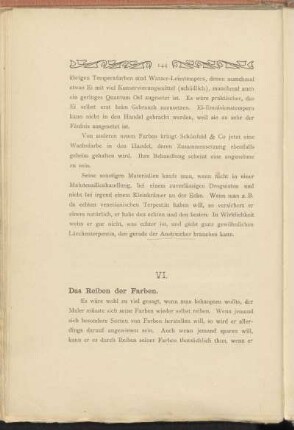 VI. Das Reiben der Farben.