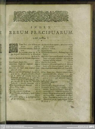 Index Rerum Praecipuarum