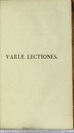 Variae Lectiones