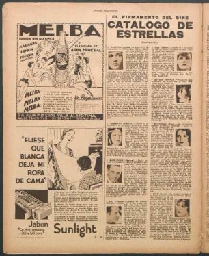 Catálogo de estrellas : El firmamento del cine