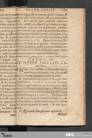Caput XIX. De Septem Peccatis Capitalibus.