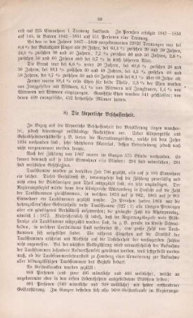 8) Die körperliche Beschaffenheit.