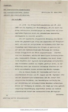 Entschädigungsfragen im Kriegsfall
